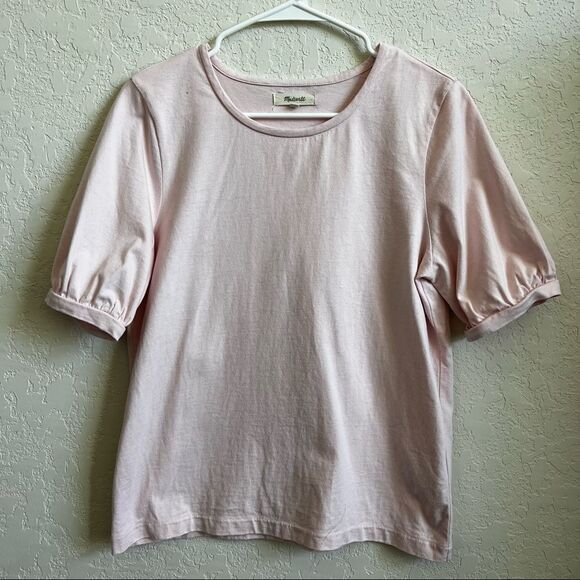 Madewell Puff Sleeve Tee Baby Pink Women’s Medium - Picture 5 of 9